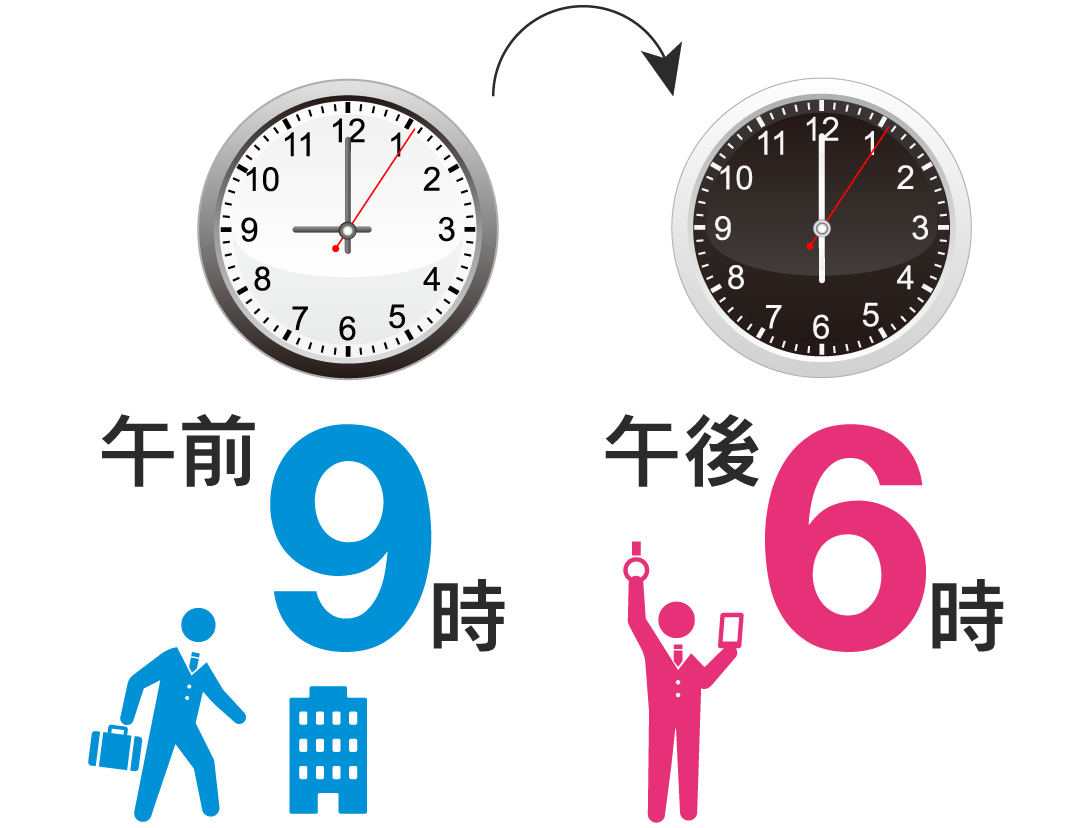 出社9時　退社18時